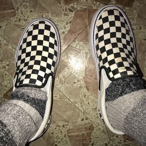Checker Board slip on Vans